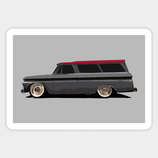 1965 Chevy Suburban Carryall - stylized Magnet